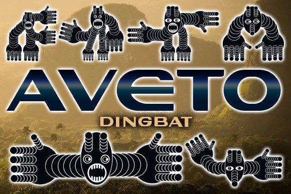 Aveto: A Bold Dingbat Font for Digital Marketing