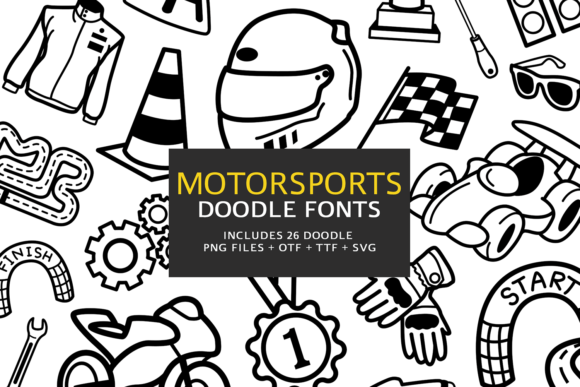 Motorsports Doodle Font for Web Design