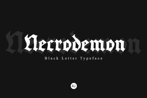 Necrodemon Font for Creative Makers