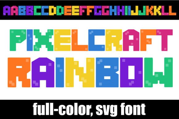 Pixelcraft Rainbow: A Bold, Colorful Typeface