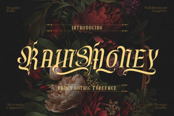 Rain Money: A Bold Gothic Font for Stylish Branding