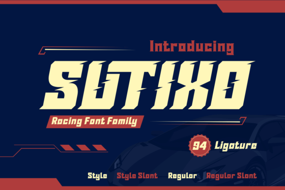 Sutixo: The Font for Speed Enthusiasts